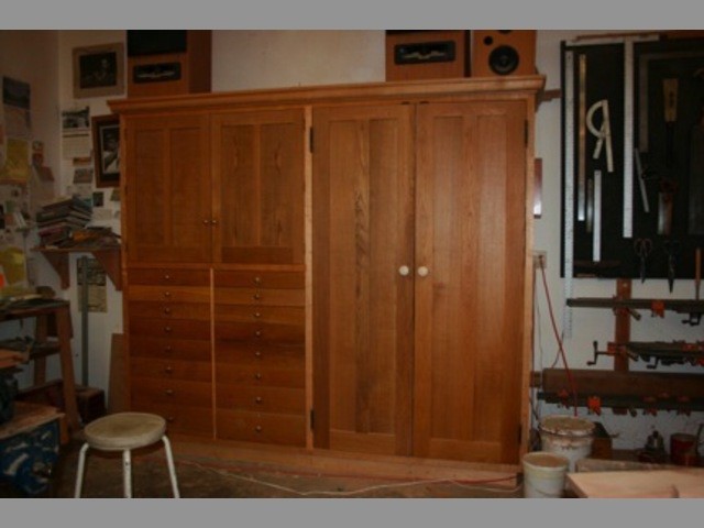 Shop Tool Cabinet, white oak